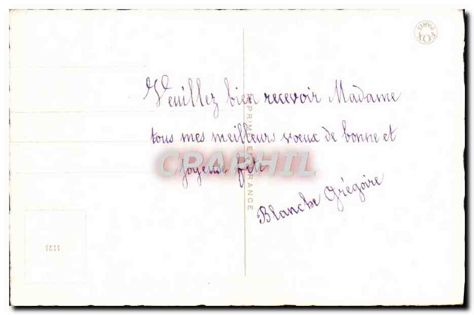 CPA Fantaisie Fleurs — Verso