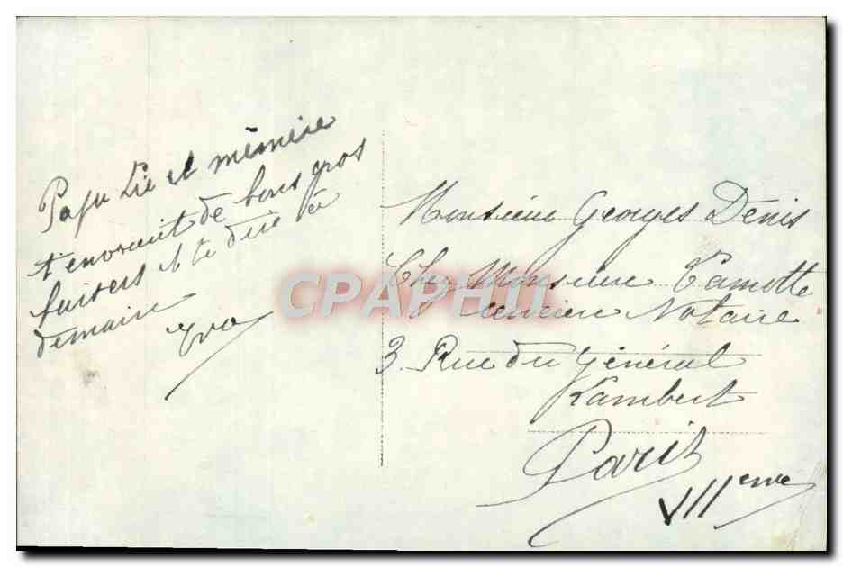 CPA Fantaisie Fleurs Oiseau — Verso