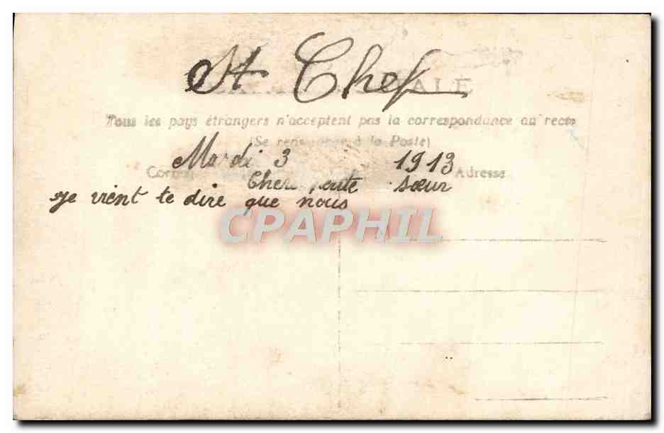 CPA Fantaisie Fleurs Santons — Verso