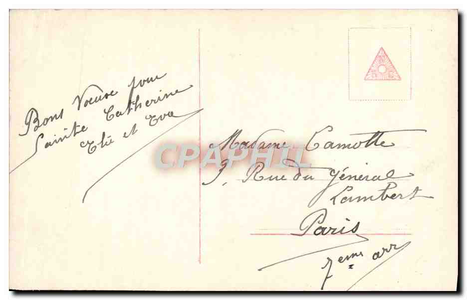 CPA Fantaisie Femme — Rückseite