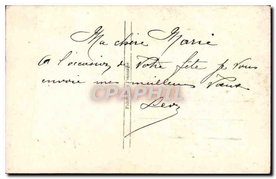 CPA Fantaisie Fleurs — Back