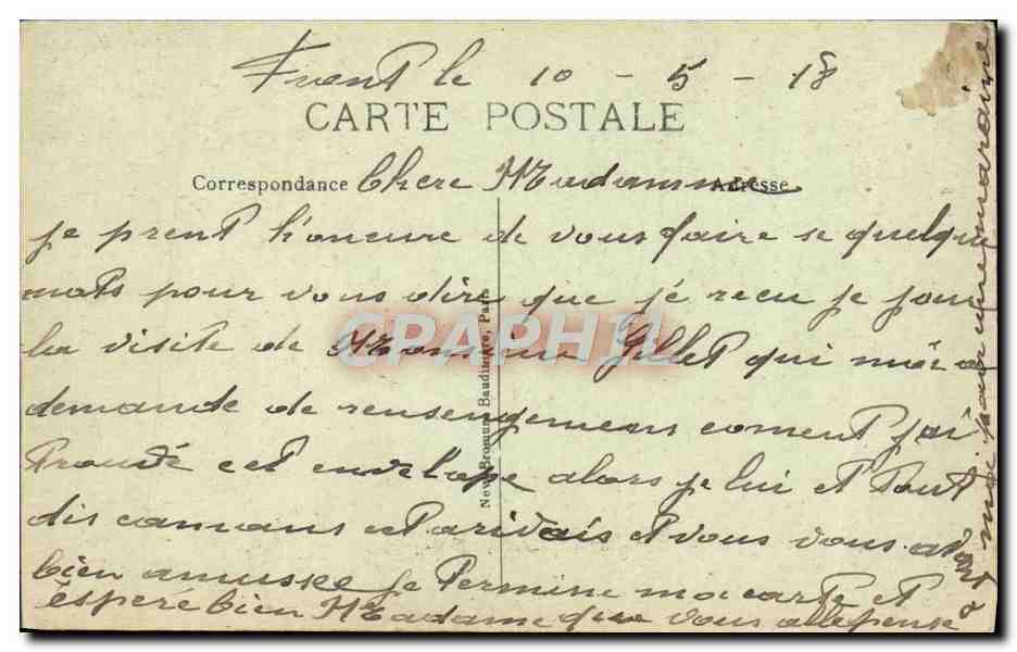 CPA Fantaisie Fleurs — Rückseite