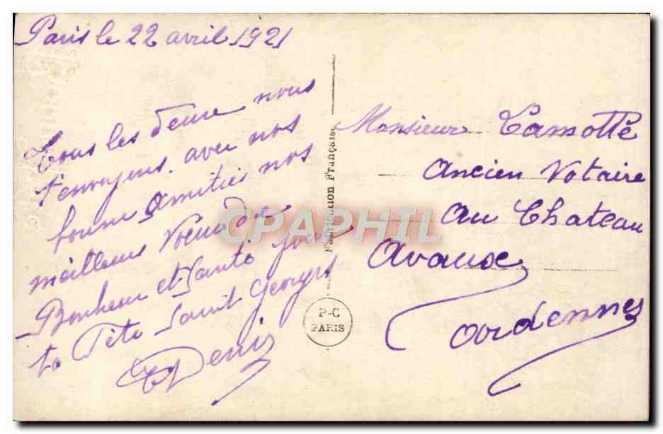CPA Fantaisie Femme — Rückseite