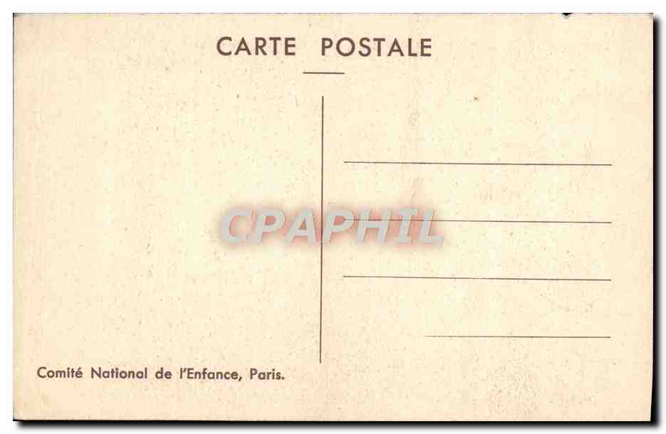CPA Fantaisie Greuze Portrait d'une fillette — Verso