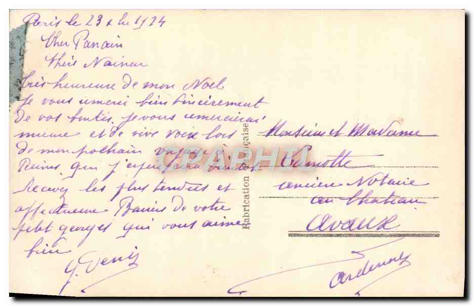 CPA Fantaisie Enfant — Rückseite