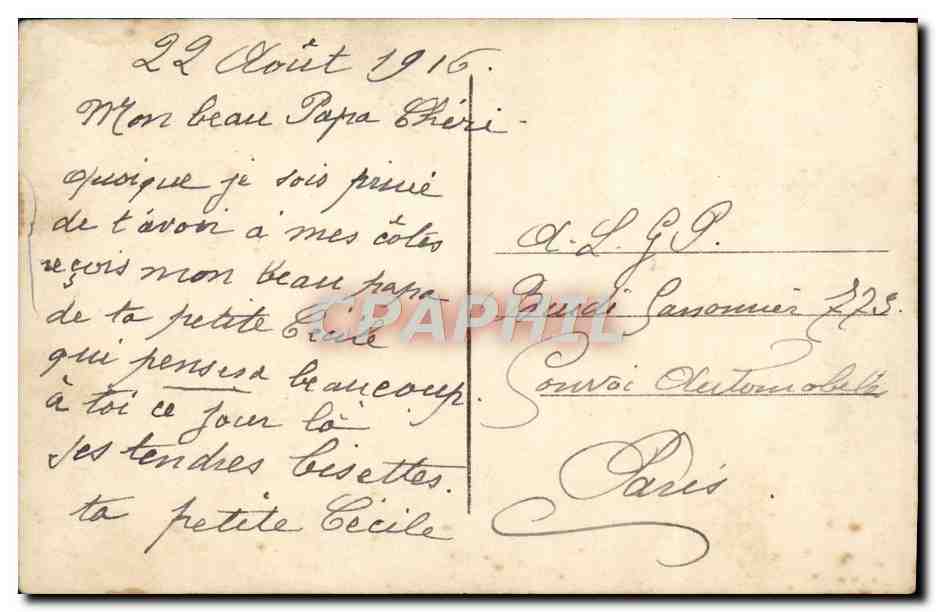 CPA Fantaisie Enfant — Verso