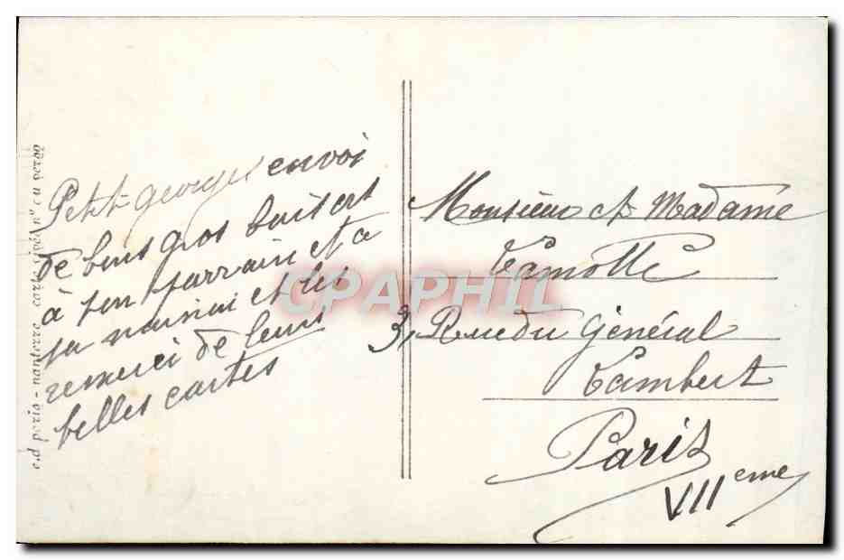 CPA Fantaisie Enfant — Rückseite