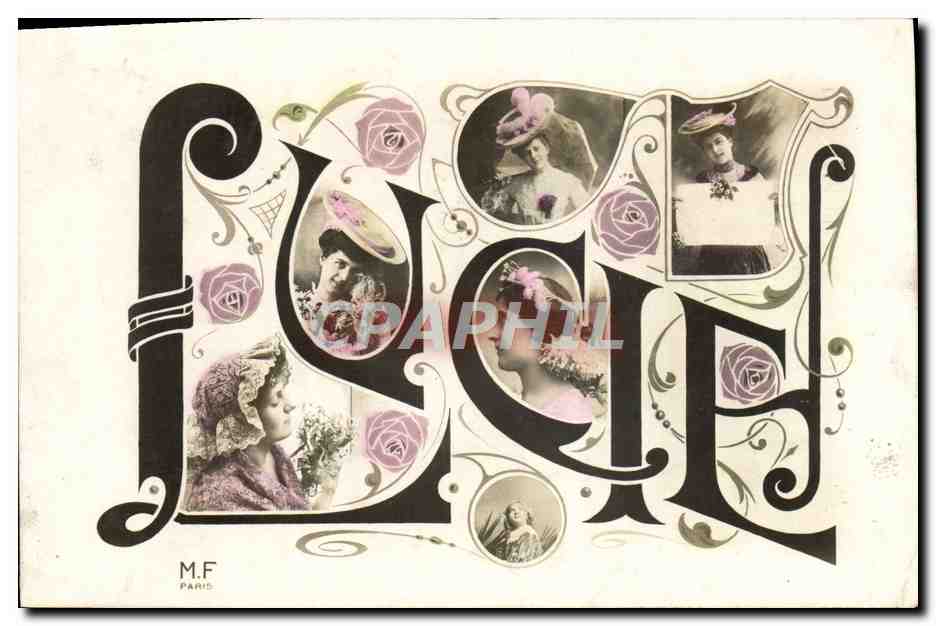 CPA Fantaisie Femmes Prenom Lucie