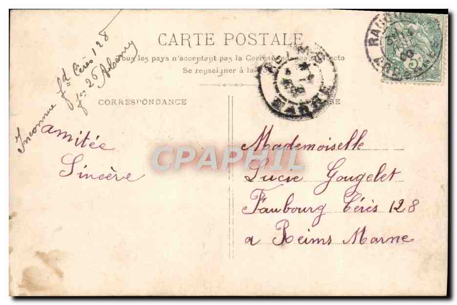 CPA Fantaisie Femmes Prenom Lucie — Rückseite