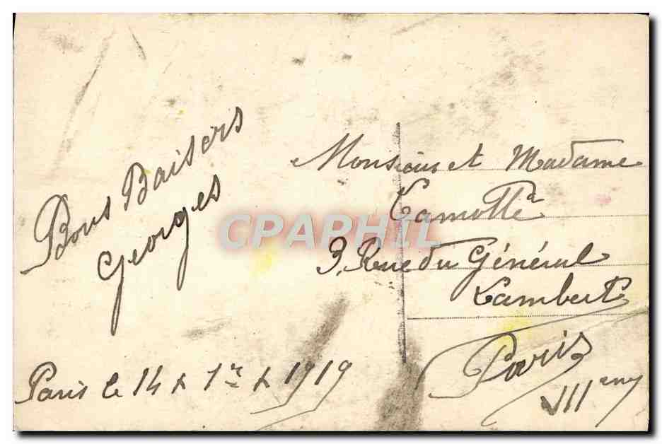 CPA Fantaisie Fleurs — Verso