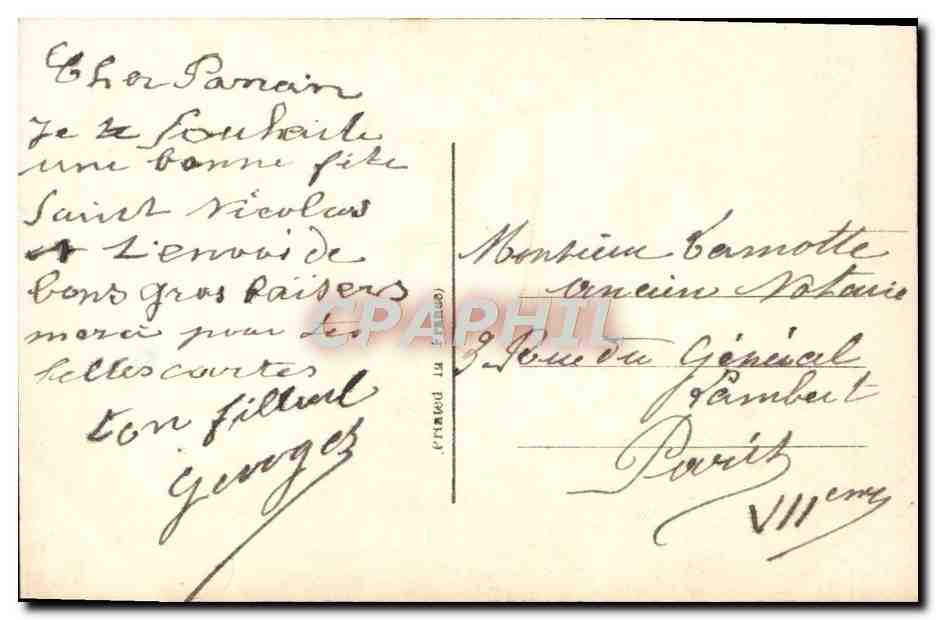 CPA Fantaisie Enfant — Rückseite