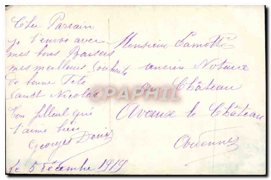 CPA Fantaisie Enfant — Rückseite