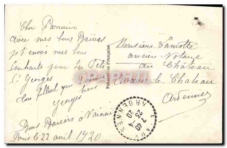 CPA Fantaisie Enfant — Verso