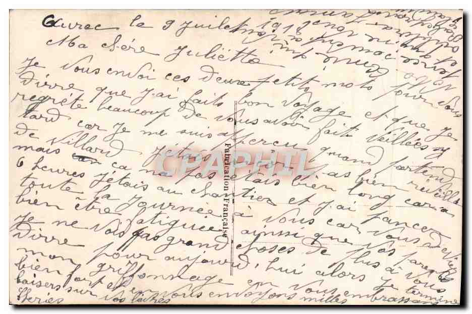 CPA Fantaisie Femme — Rückseite