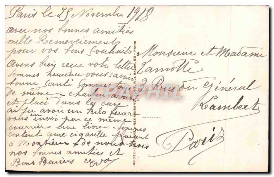 CPA Fantaisie Femme — Verso