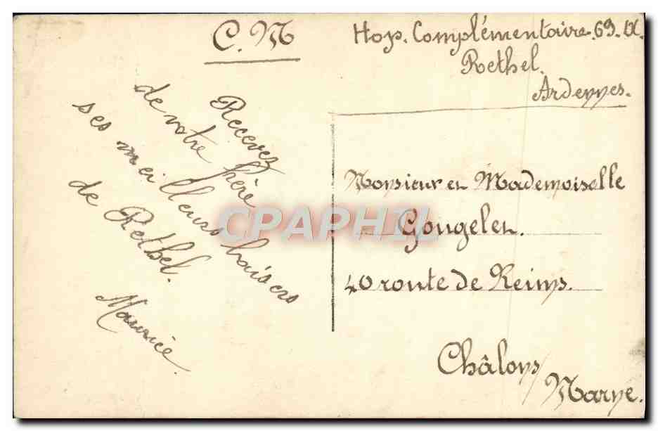 CPA Fantaisie Marechal Foch Militaria — Rückseite