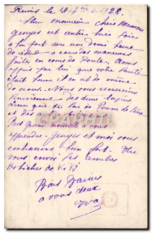 CPA Fantaisie Femme — Rückseite