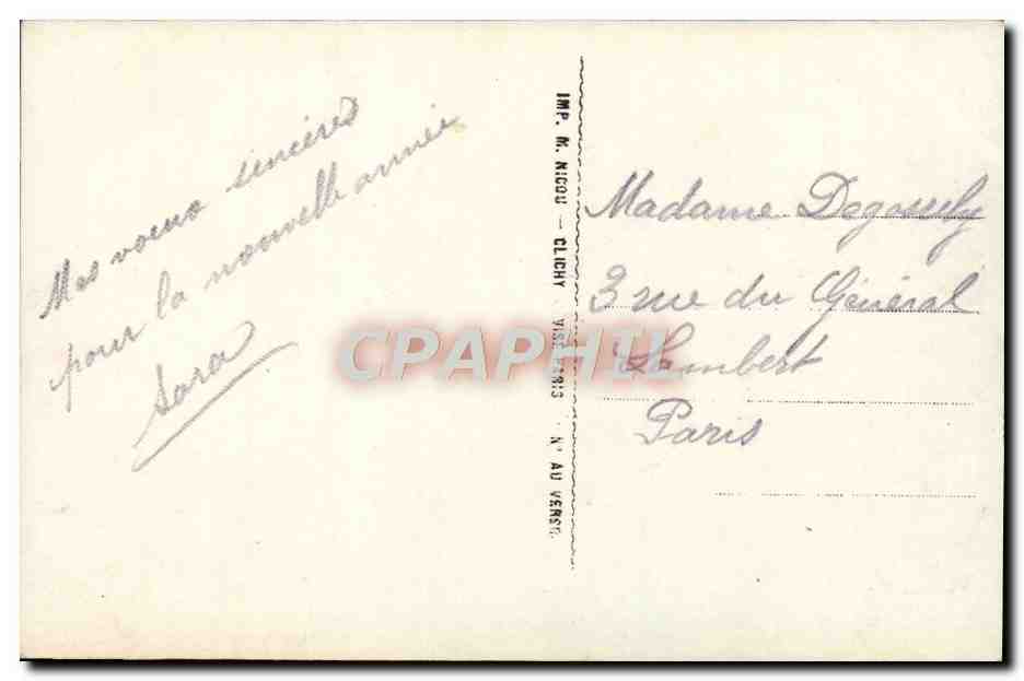 CPA Fantaisie Fleurs — Verso