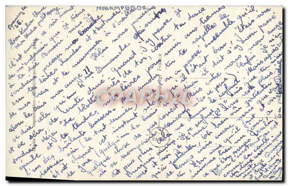 CPA Fantaisie Femme Tendrement — Verso