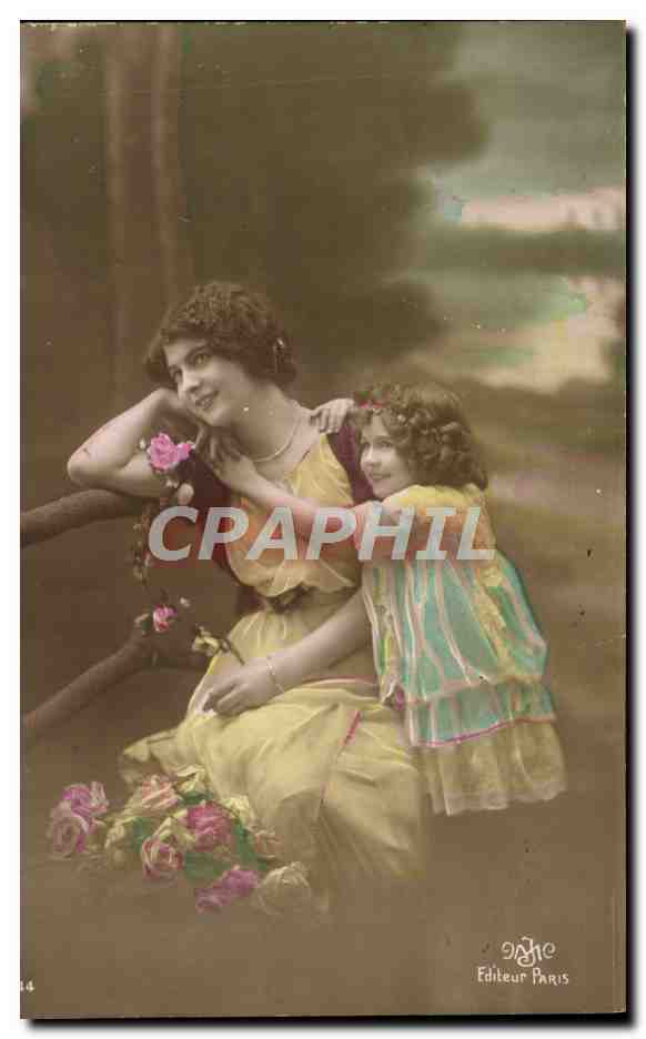 CPA Fantaisie Femme Enfant