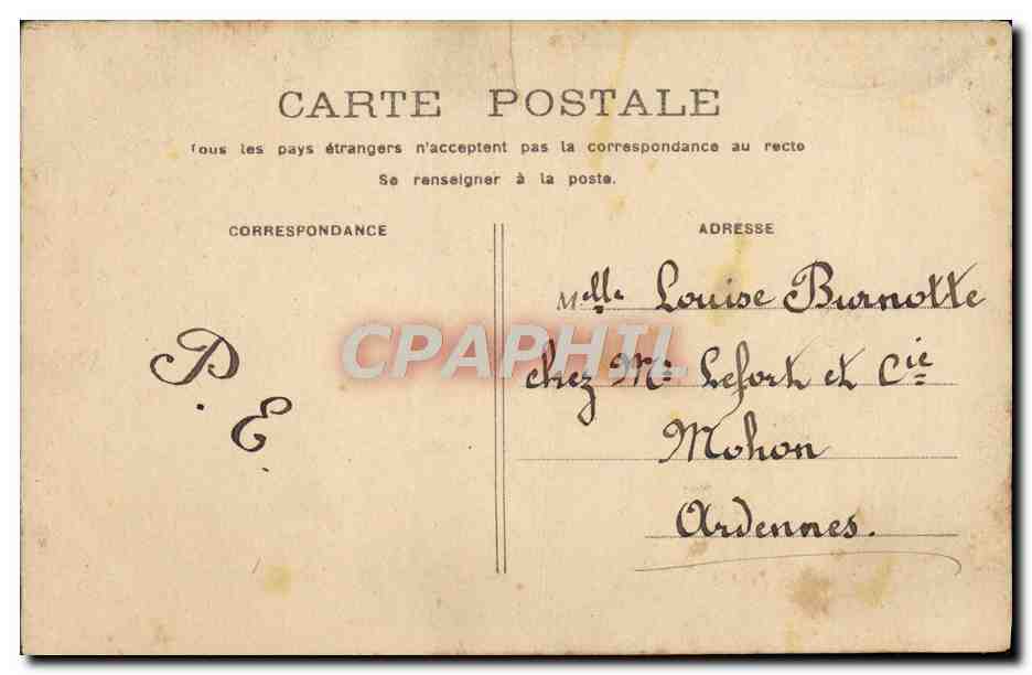 CPA Fantaisie Femme — Rückseite