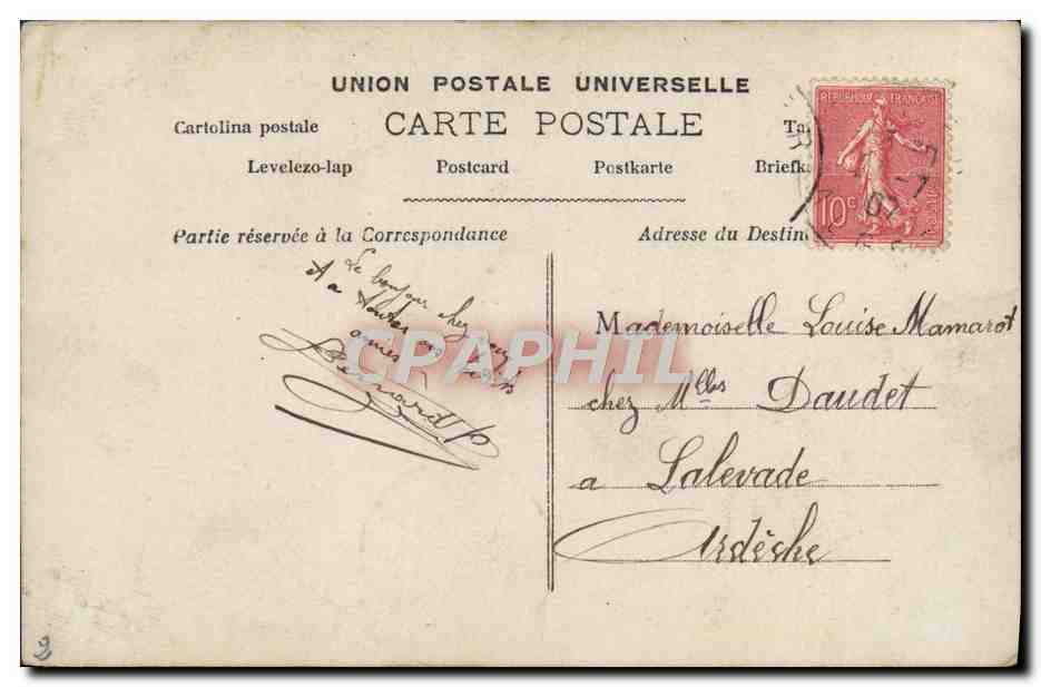 CPA Fantaisie Femme — Rückseite
