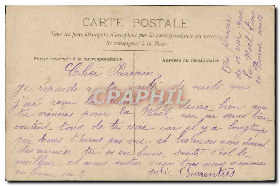 CPA Fantaisie Femme — Rückseite