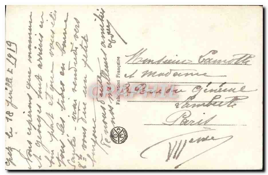 Jeune femme en chapeau vert — Noder 2542 — Éditeur Noder — Verso
