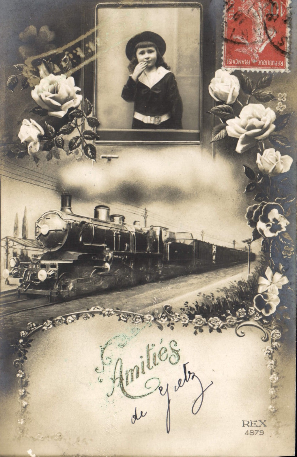 CPA Fantaisie Enfant Train Gretz
