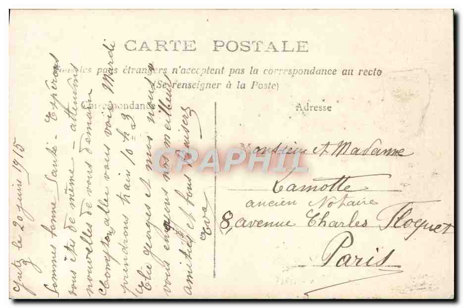 CPA Fantaisie Femme  — Rückseite