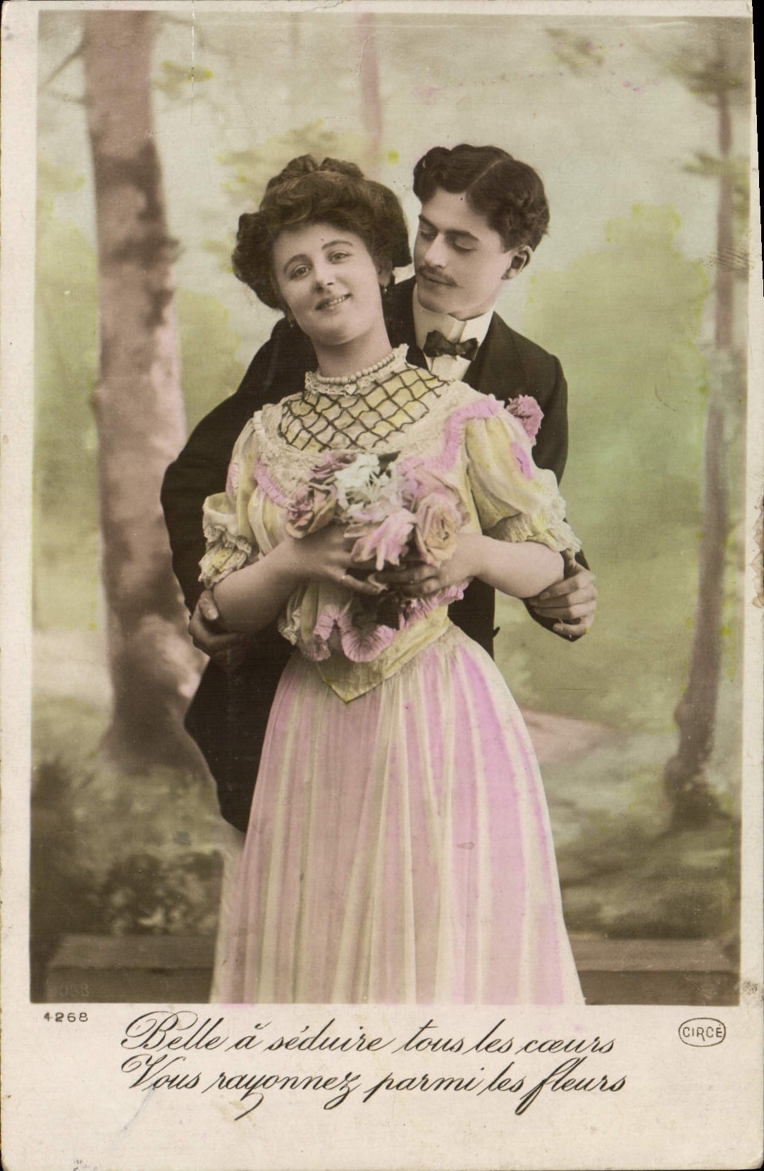 Jeune couple dans un parc — éditeur CIRCE, n° 4268