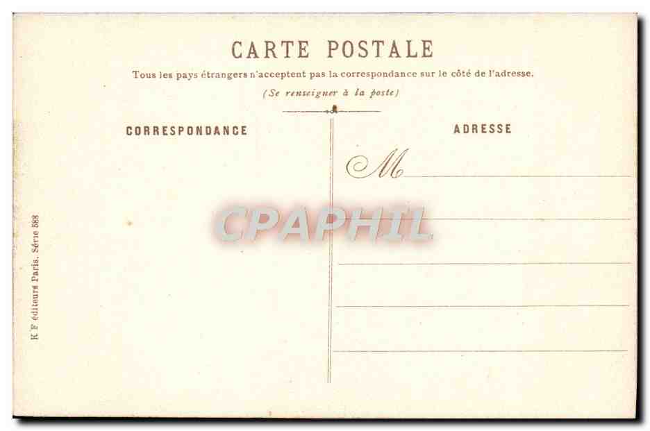CPA Fantaisie Paysans — Verso