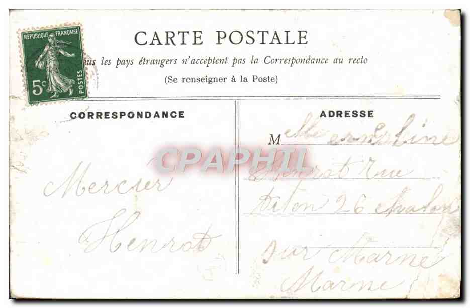 CPA Fantaisie Fleurs — Verso