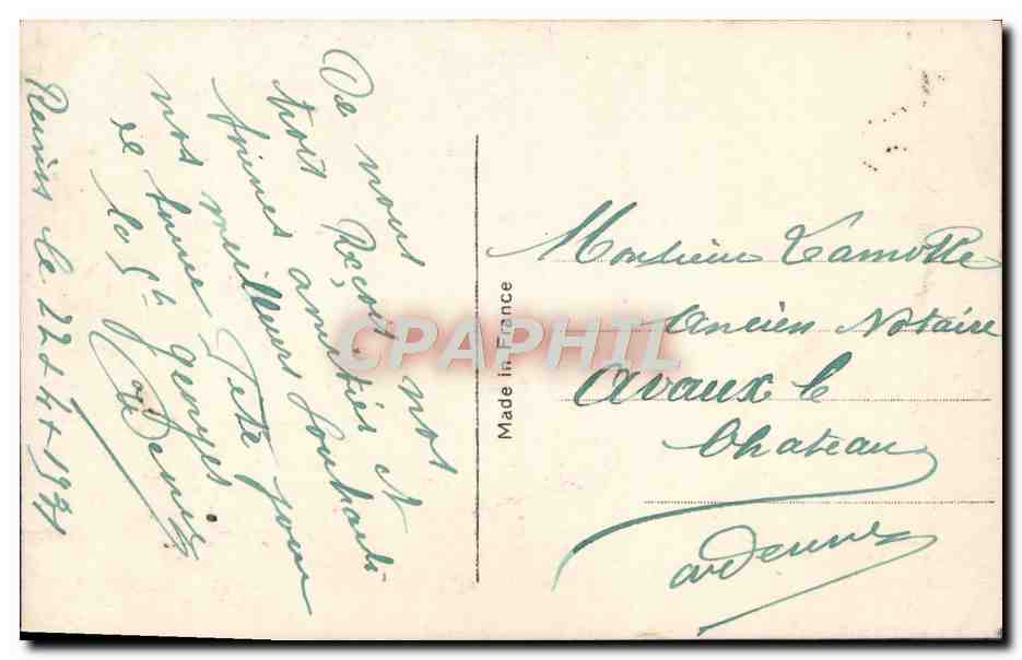 CPA Fantaisie Fleurs — Verso