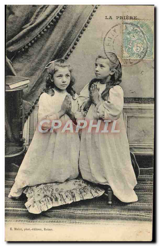 CPA Fantaisie Enfants La priere