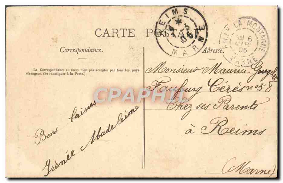 CPA Fantaisie Enfants La priere — Rückseite