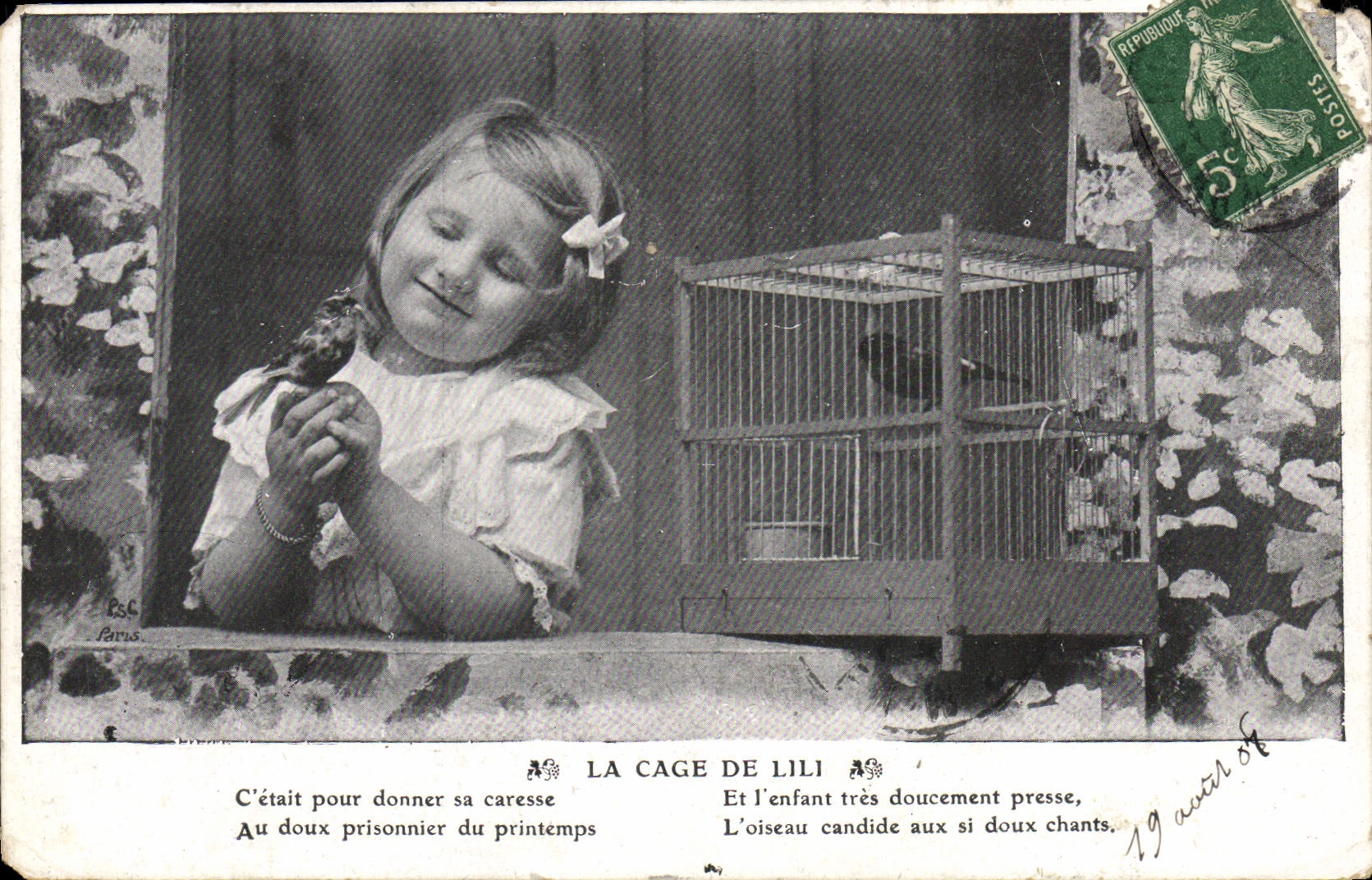 CPA Fantaisie Enfant La cage de Lili Oiseau
