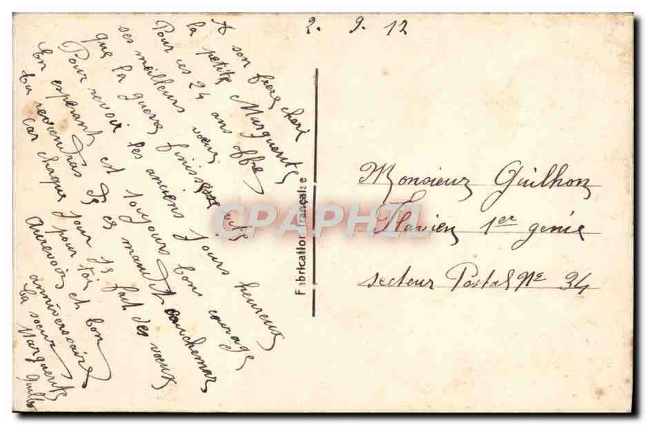 CPA Fantaisie Femme Heureux anniversaire — Verso