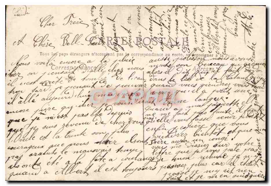 CPA Fantaisie Femme  — Verso
