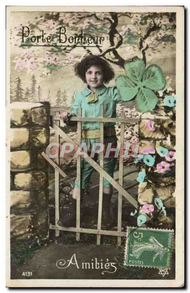 CPA Fantaisie Enfant Trefle