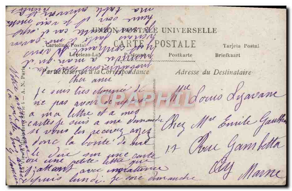 CPA Fantaisie Enfants Layette — Rückseite