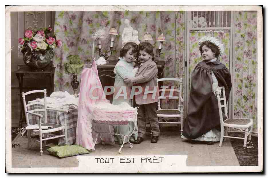 CPA Fantaisie Enfants Tout est pret