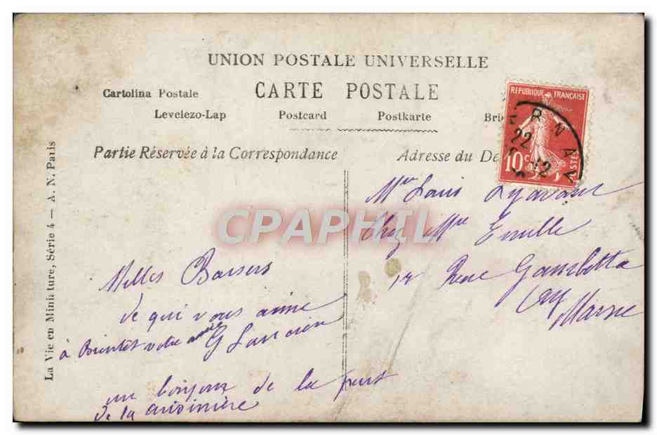 CPA Fantaisie Enfants Tout est pret — Verso
