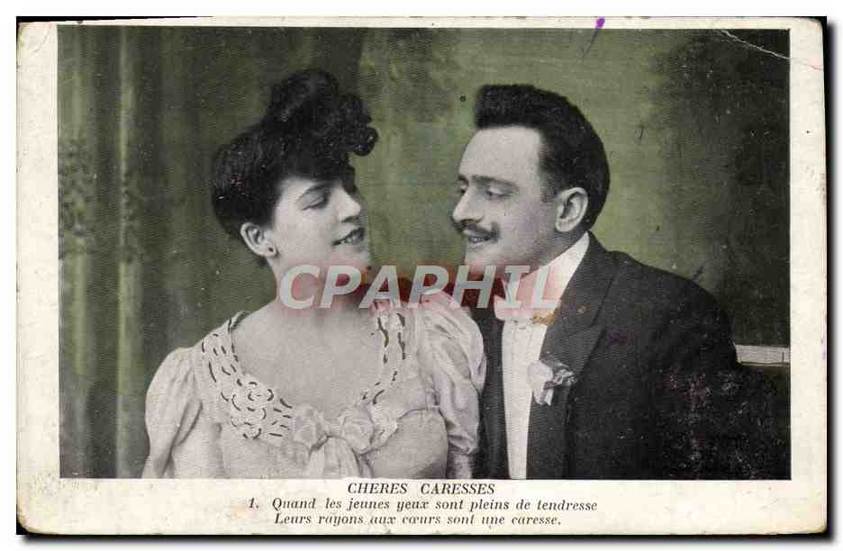 CPA Fantaisie Femme Cheres caresses