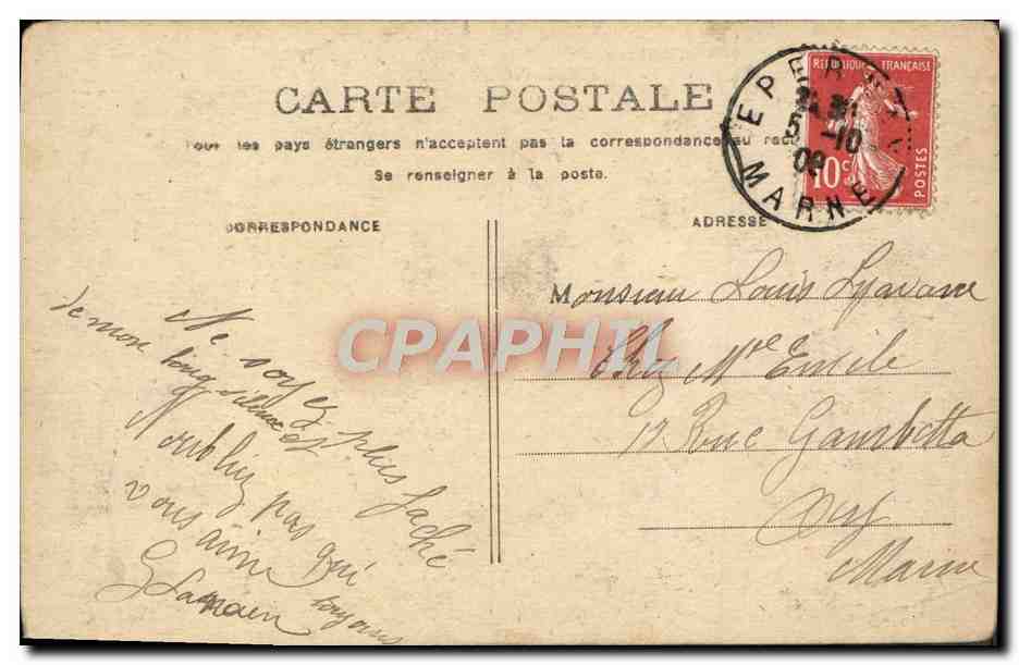 CPA Fantaisie Femme Cheres caresses — Verso