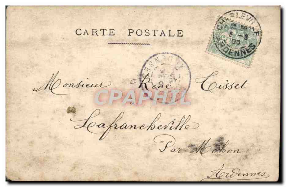 Jeune femme en voile — tenant une lanterne décorative — éditeur C.M. — Rückseite