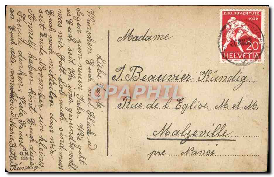 CPA Fantaisie Enfants Bonhomme de neige — Rückseite