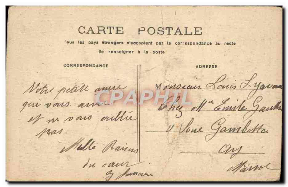 CPA Fantaisie Femme — Rückseite