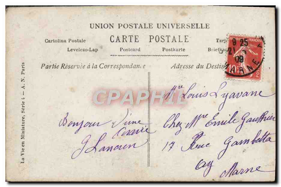 CPA Fantaisie Enfants — Rückseite