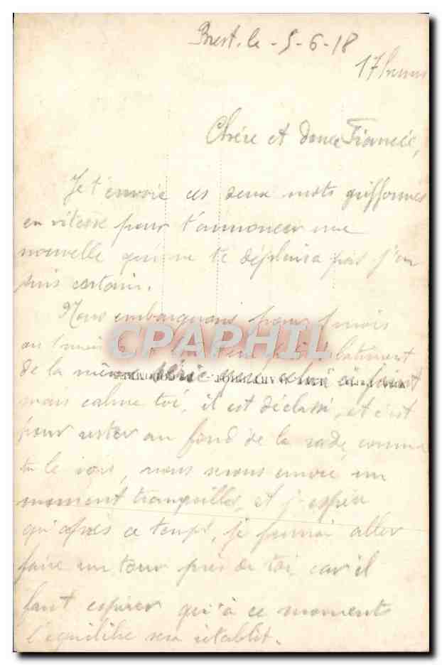 CPA Fantaisie Femme Marin Bateau Militaria — Rückseite